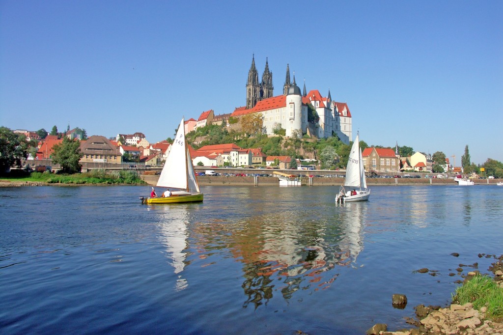 Fietsen langs de Elbe