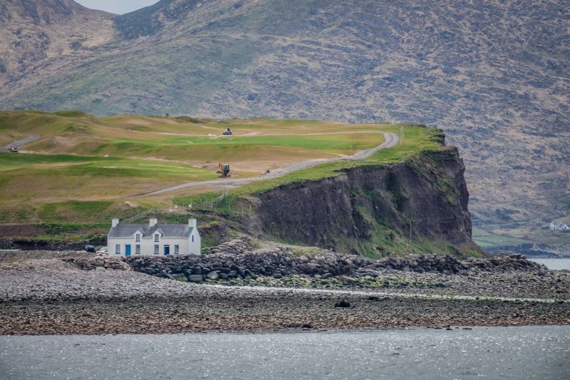 House on the rocky coast Ballingskelligs Bay